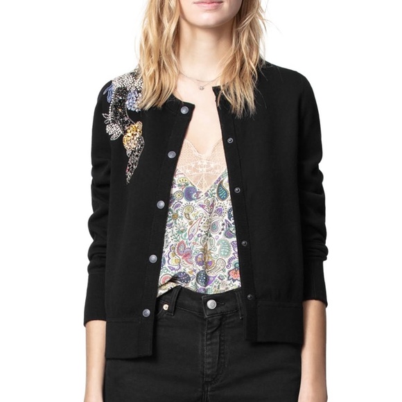Zadig & Voltaire Sweaters - Zadig & Voltaire PUKY COWS SNAKE BEADS CARDIGAN